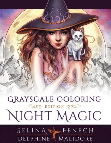 Cover image for Night Magic - Grayscale Coloring Edition