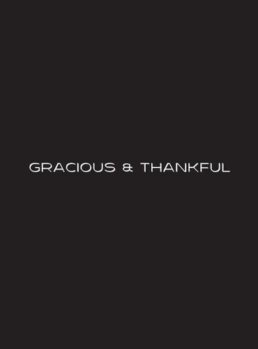 Cover image for Gracious and Thankful - BLK
