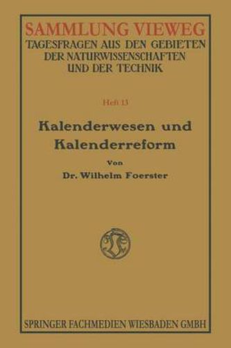 Cover image for Kalenderwesen Und Kalenderreform