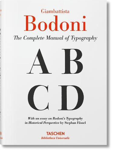 Cover image for Giambattista Bodoni. The Complete Manual of Typography