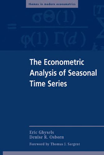 Cover image for The Econometric Analysis of Seasonal Time Series