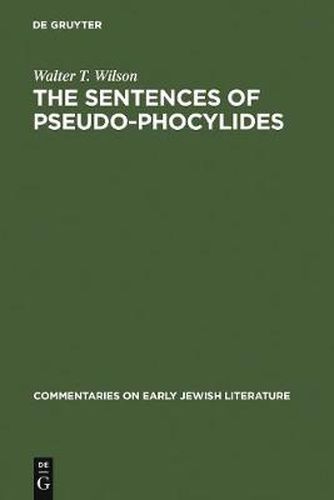 The Sentences of Pseudo-Phocylides