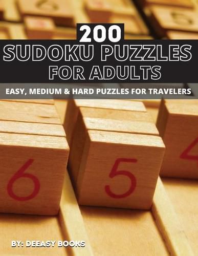 Cover image for 200 Sudoku Puzzles For Adults, Easy, Medium &Hard