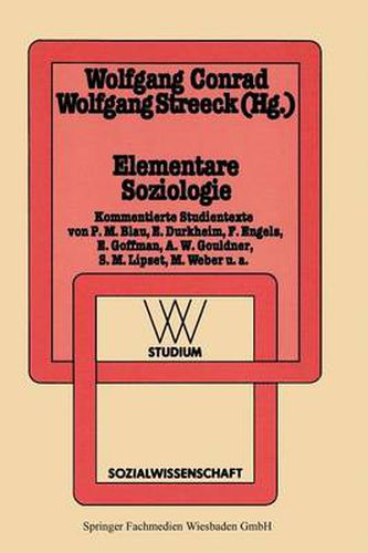 Cover image for Elementare Soziologie