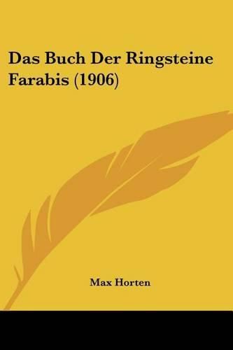 Cover image for Das Buch Der Ringsteine Farabis (1906)