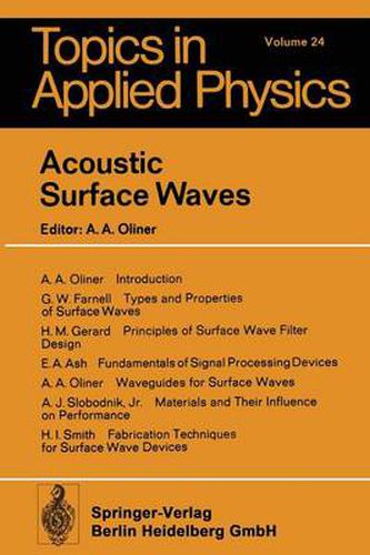 Acoustic Surface Waves