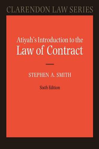 Cover image for Atiyah's Introduction to the Law of Contract