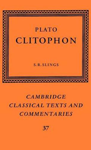 Cover image for Plato: Clitophon