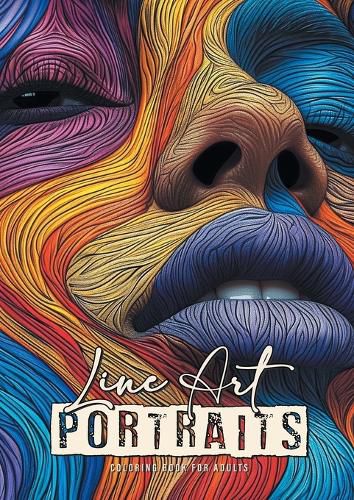 Cover image for Line Art Portraits Coloring Book for Adults