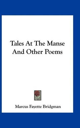 Cover image for Tales at the Manse and Other Poems