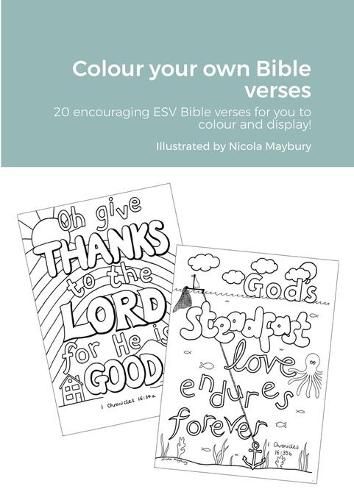 Cover image for Colour your own Bible verses