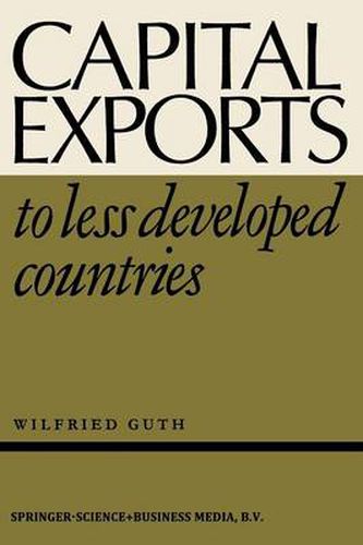 Cover image for Capital Exports to Less Developed Countries