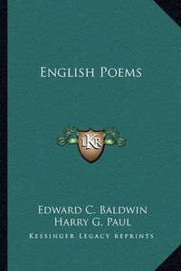 Cover image for English Poems