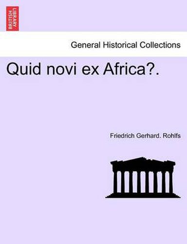 Cover image for Quid Novi Ex Africa?.