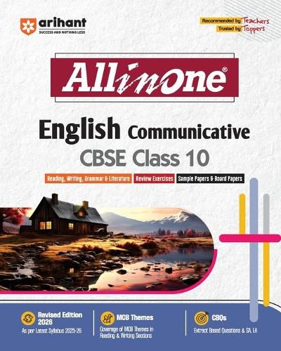 Cover image for Arihant All in One English Communicative Class 10 for CBSE Exams 2025-26 as per latest syllabus CBQs, Focused Theory, Reading, Writing, Grammar & Literature, Review Exercises, Sample Papers