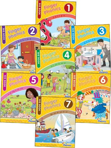 Finger Phonics Big Books 1-7: in Precursive Letters (British English edition)