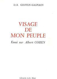 Cover image for Visage de Mon Peuple: Essai Sur Albert Cohen
