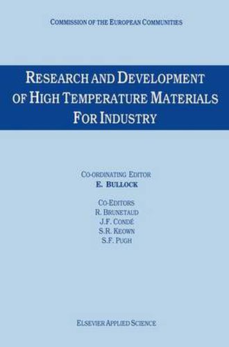 Cover image for Research and Development of High Temperature Materials for Industry