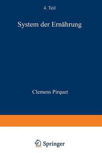 Cover image for System Der Ernahrung