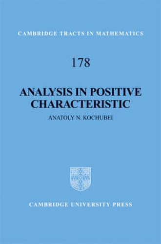 Cover image for Analysis in Positive Characteristic