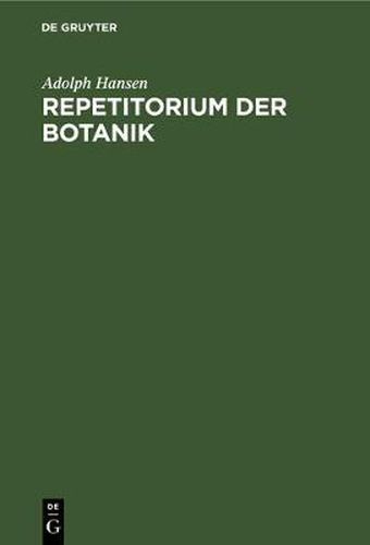 Cover image for Repetitorium Der Botanik: Fur Mediziner, Pharmazeuten Und Lehramts-Kandidaten