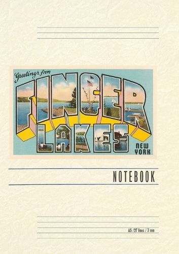 Cover image for Vintage Lined Notebook Greetings from Finger Lakes, New York