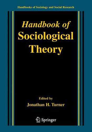 Cover image for Handbook of Sociological Theory