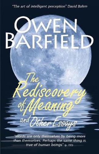 Cover image for The Rediscovery of Meaning, and Other Essays