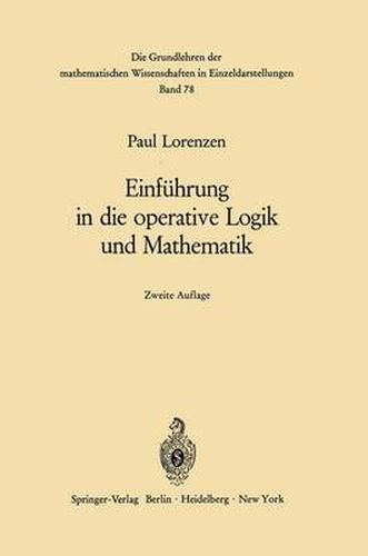 Cover image for Einfuhrung in Die Operative Logik und Mathematik