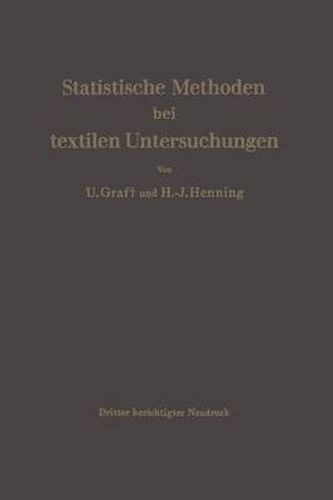 Statistische Methoden Bei Textilen Untersuchungen