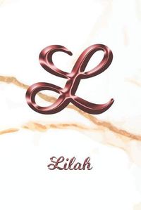 Cover image for Lilah: Sketchbook - Blank Imaginative Sketch Book Paper - Letter L Rose Gold White Marble Pink Effect Cover - Teach & Practice Drawing for Experienced & Aspiring Artists & Illustrators - Creative Sketching Doodle Pad - Create, Imagine & Learn to Draw