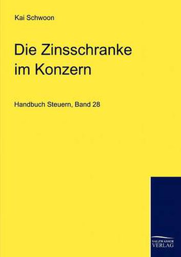 Cover image for Die Zinsschranke im Konzern