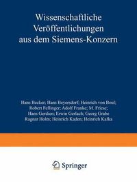 Cover image for Wissenschaftliche Veroeffentlichungen Aus Dem Siemens-Konzern: III. Band