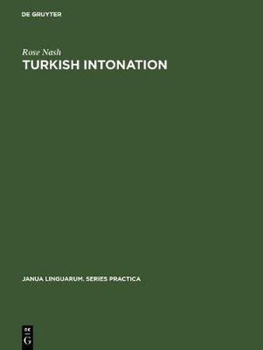 Cover image for Turkish Intonation: An Instrumental Study