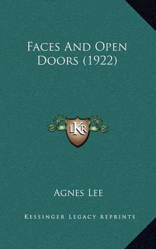 Cover image for Faces and Open Doors (1922)