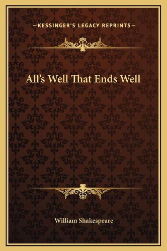 Cover image for All's Well That Ends Well