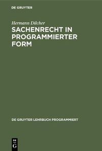 Cover image for Sachenrecht in programmierter Form
