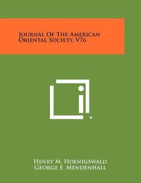 Cover image for Journal of the American Oriental Society, V76