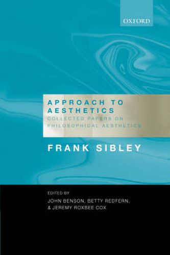 Cover image for Approach to Aesthetics: Collected Papers on Philosophical Aesthetics