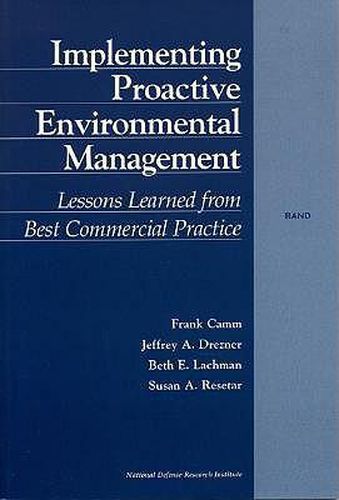 Implementing Proactive Environmental Management: Lessons Learned from Best Commercial Practice