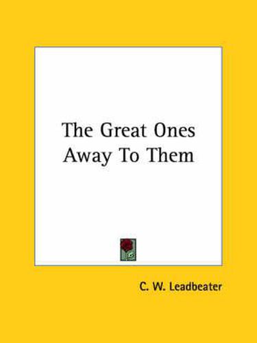 Cover image for The Great Ones Away to Them