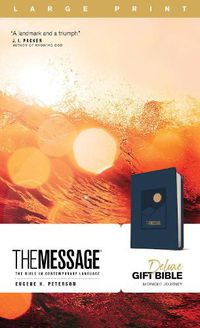 Cover image for Message Deluxe Gift Bible, Large Print, Navy