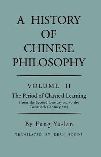 Cover image for A History of Chinese Philosophy