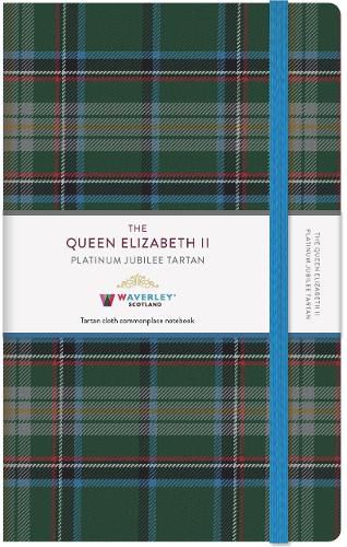 Cover image for The Queen Elizabeth II Platinum Jubilee Tartan Cloth Large Notebook