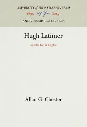 Cover image for Hugh Latimer: Apostle to the English