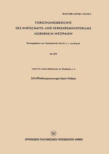 Cover image for Schussfadenspannungen Beim Weben