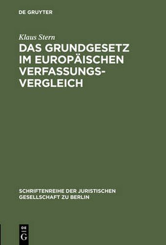 Cover image for Das Grundgesetz im europaischen Verfassungsvergleich