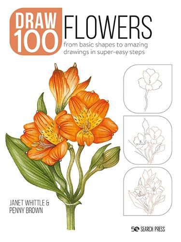 Cover image for Draw 100: Flowers: From Basic Shapes to Amazing Drawings in Super-Easy Steps