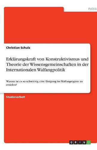 Cover image for Erklarungskraft Von Konstruktivismus Und Theorie Der Wissensgemeinschaften in Der Internationalen Walfangpolitik