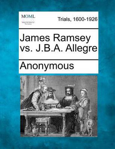 Cover image for James Ramsey vs. J.B.A. Allegre